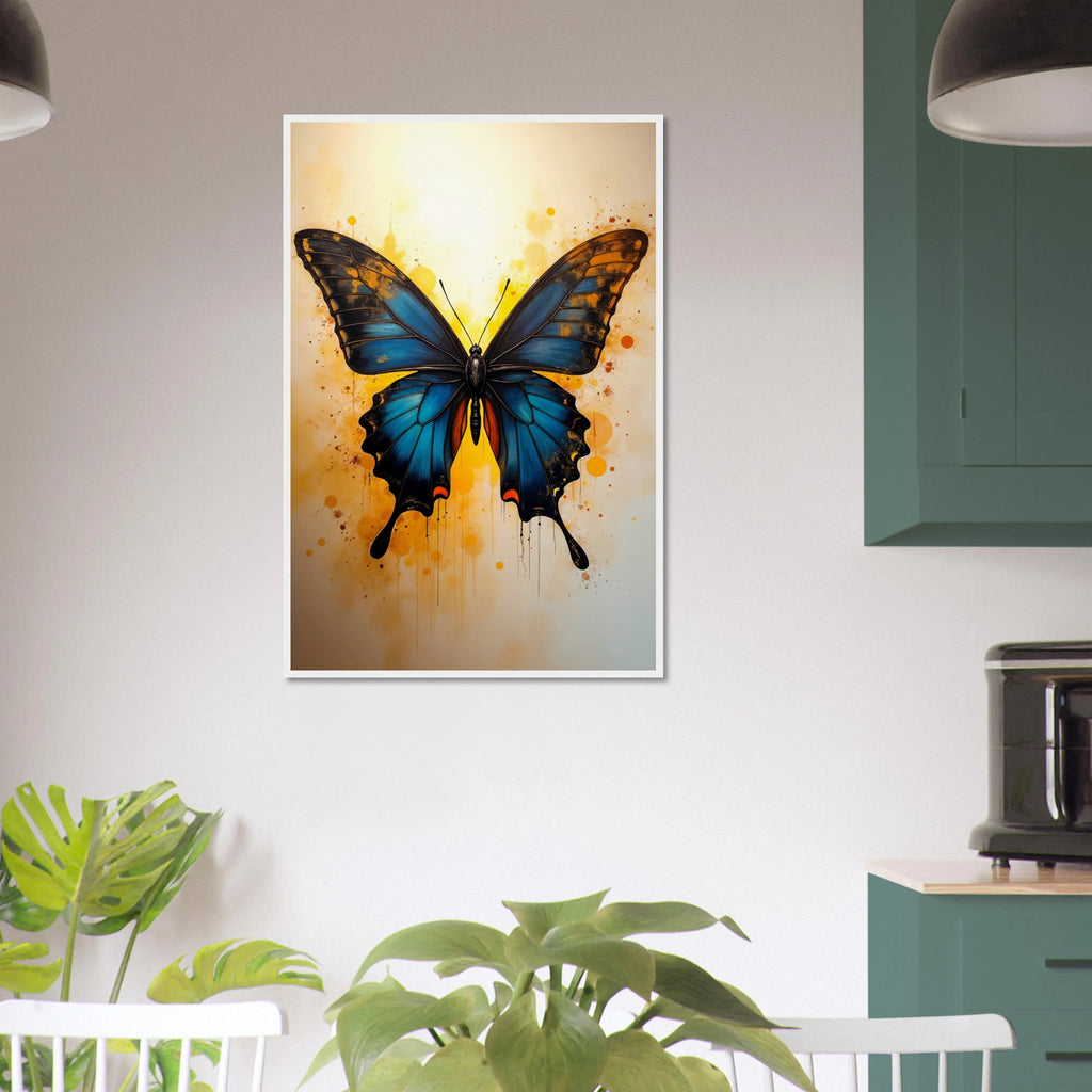 Surprise Her – Framed Butterfly Art - White frame - Wooden Framed Posters