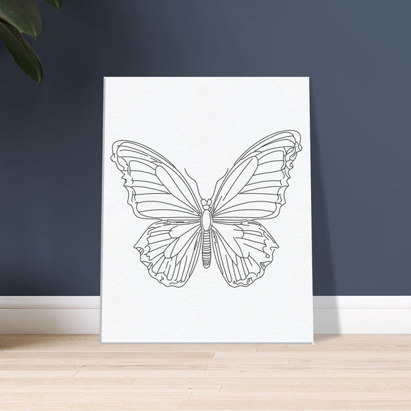 Canvas Serenity - Minimalist Butterfly Design - - Canvas Prints