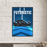 Futuristic Elegance - Premium Framed Poster - - Wooden Framed Posters