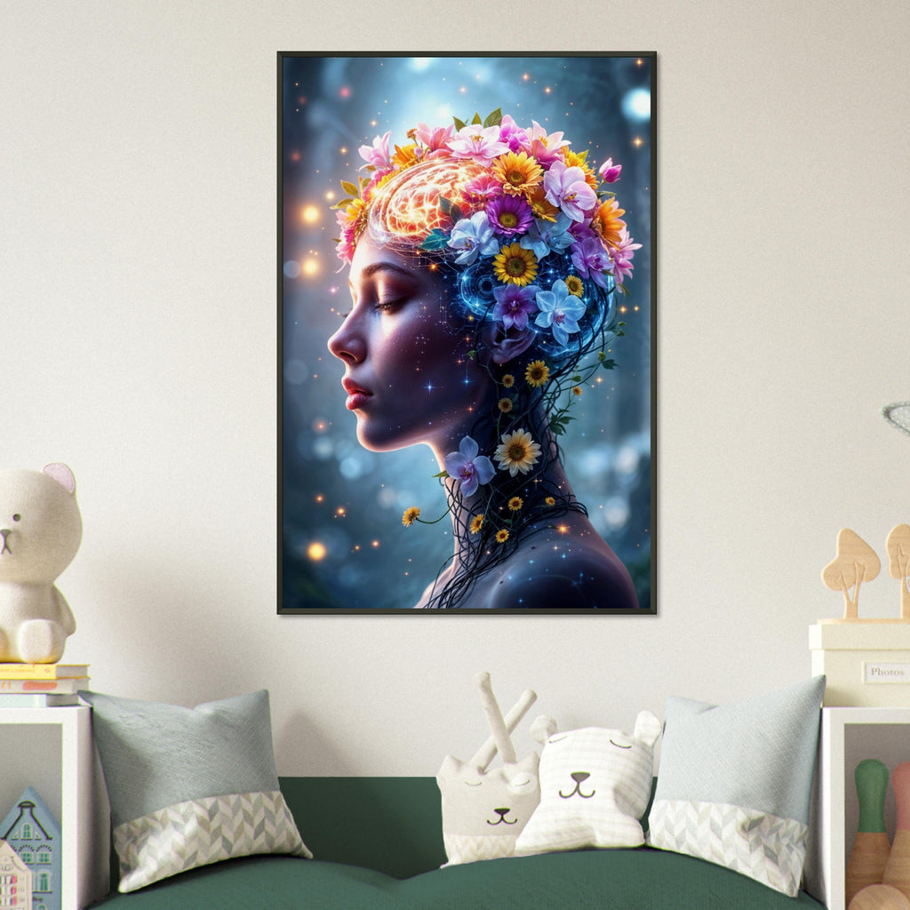 Blooming Mind - A Symphony of Nature and Light - 60x90 cm 24x36″ - Framed Posters