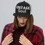 Vintage Soul - Timeless Charm in a Trucker Cap - Black White -