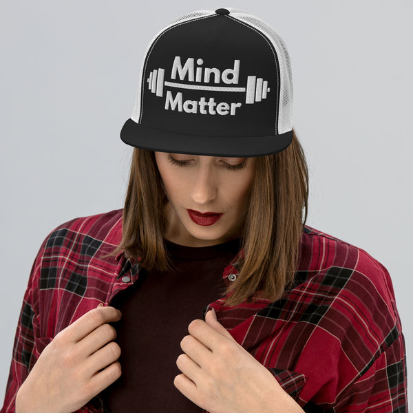 Mind Over Matter - The Ultimate Trucker Cap - Black White -