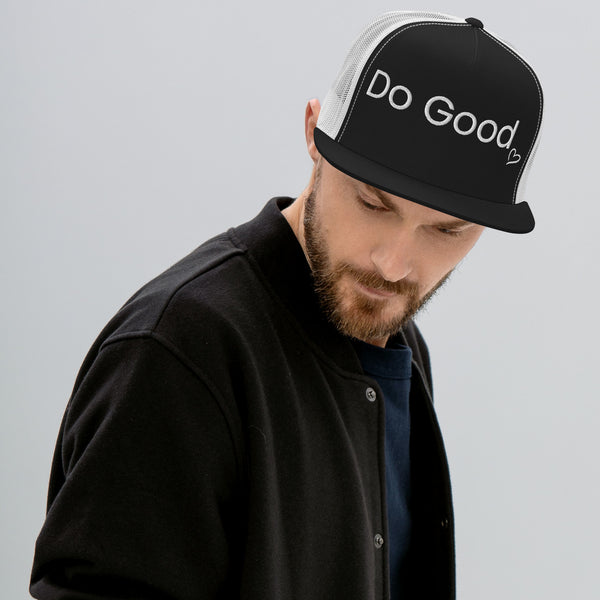 Do Good - Classic Trucker Cap for a Cause - Black White - Caps