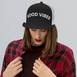 Spread Good Vibes with Our Trucker Cap - Black White -