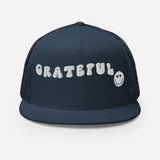 Grateful Vibes - Smiley Face Trucker Cap - -