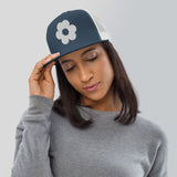 Blooming Memories - Floral Trucker Cap - Navy White - Caps