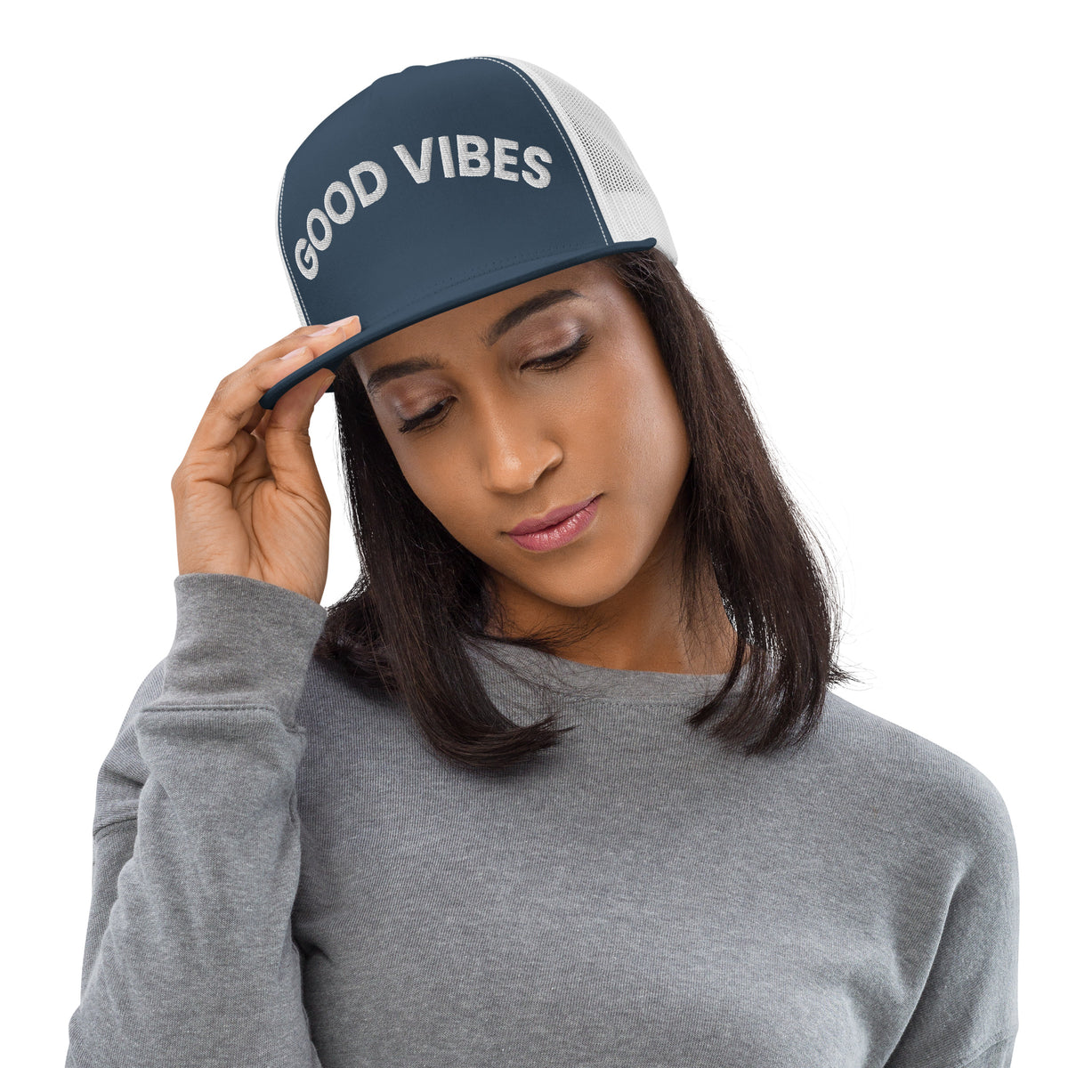 Spread Good Vibes with Our Trucker Cap - -