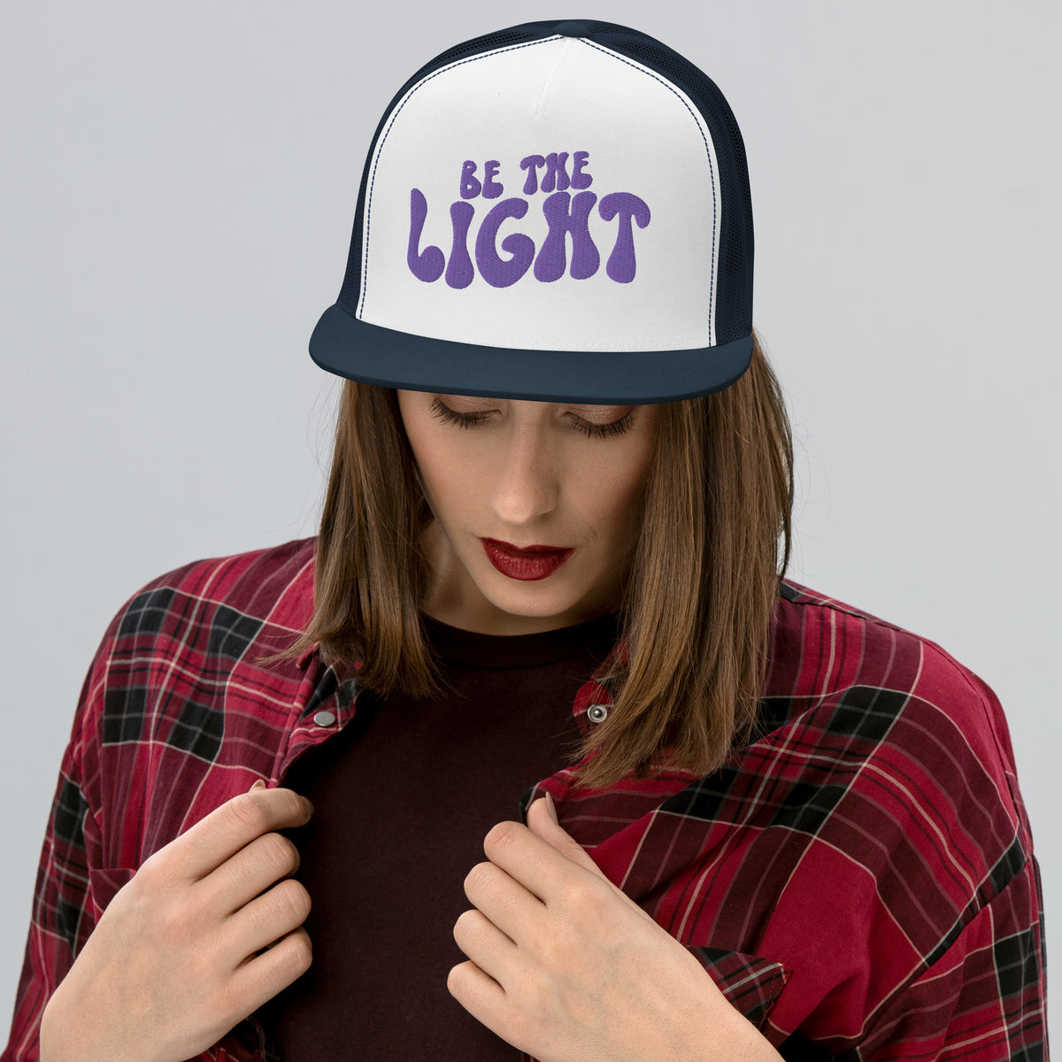 Be the Light - Summer Trucker Cap - Navy White Navy - Caps