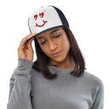 Smile On - Emotive Trucker Cap - Navy White Navy -