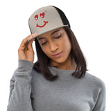 Smile On - Emotive Trucker Cap - Silver Black -