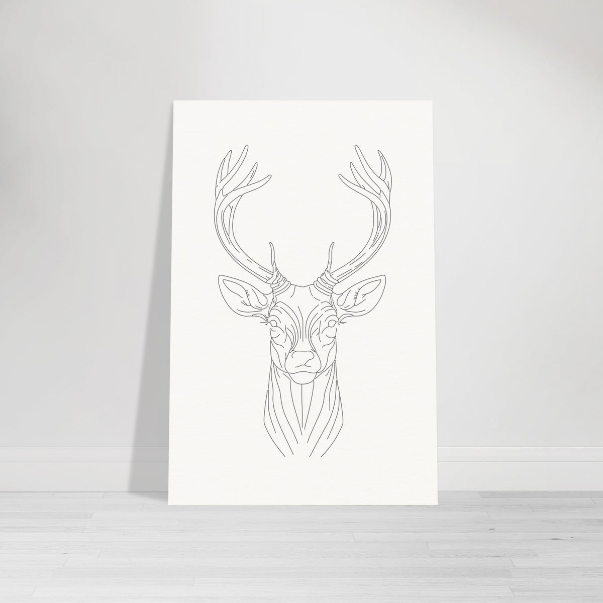 Majestic Stag - Fine Line Elegance - 60x90 cm 24x36″ - Posters