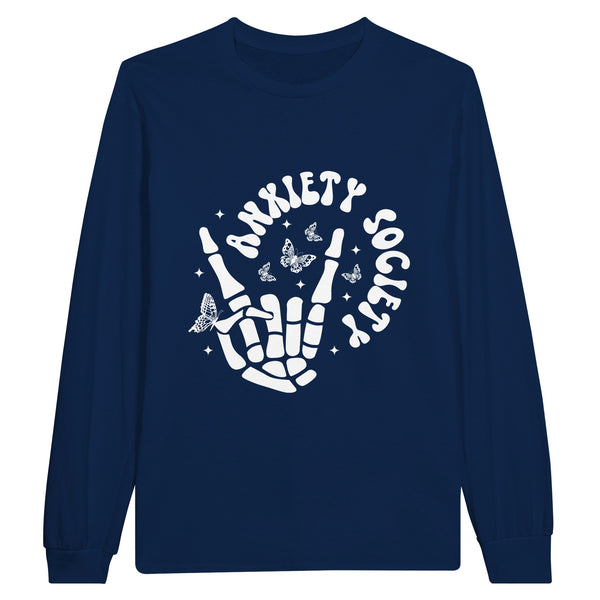 Anxiety Society - Confronting Inner Demons - Navy - Sweatshirts