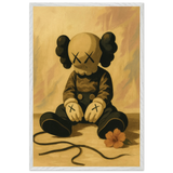 Gift Reflection - Wooden Framed Poster of Melancholic Art - - Wooden Framed Posters