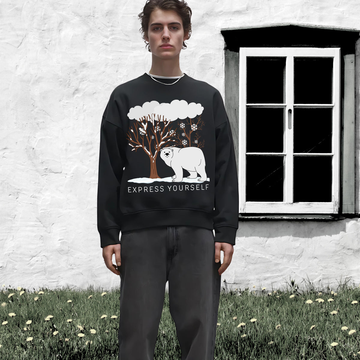 Snowy Stroll - Iconic Sweatshirt - - Sweatshirts