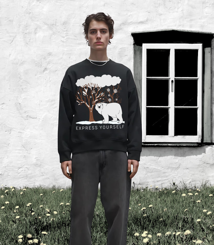 Snowy Stroll - Iconic Sweatshirt - - Sweatshirts