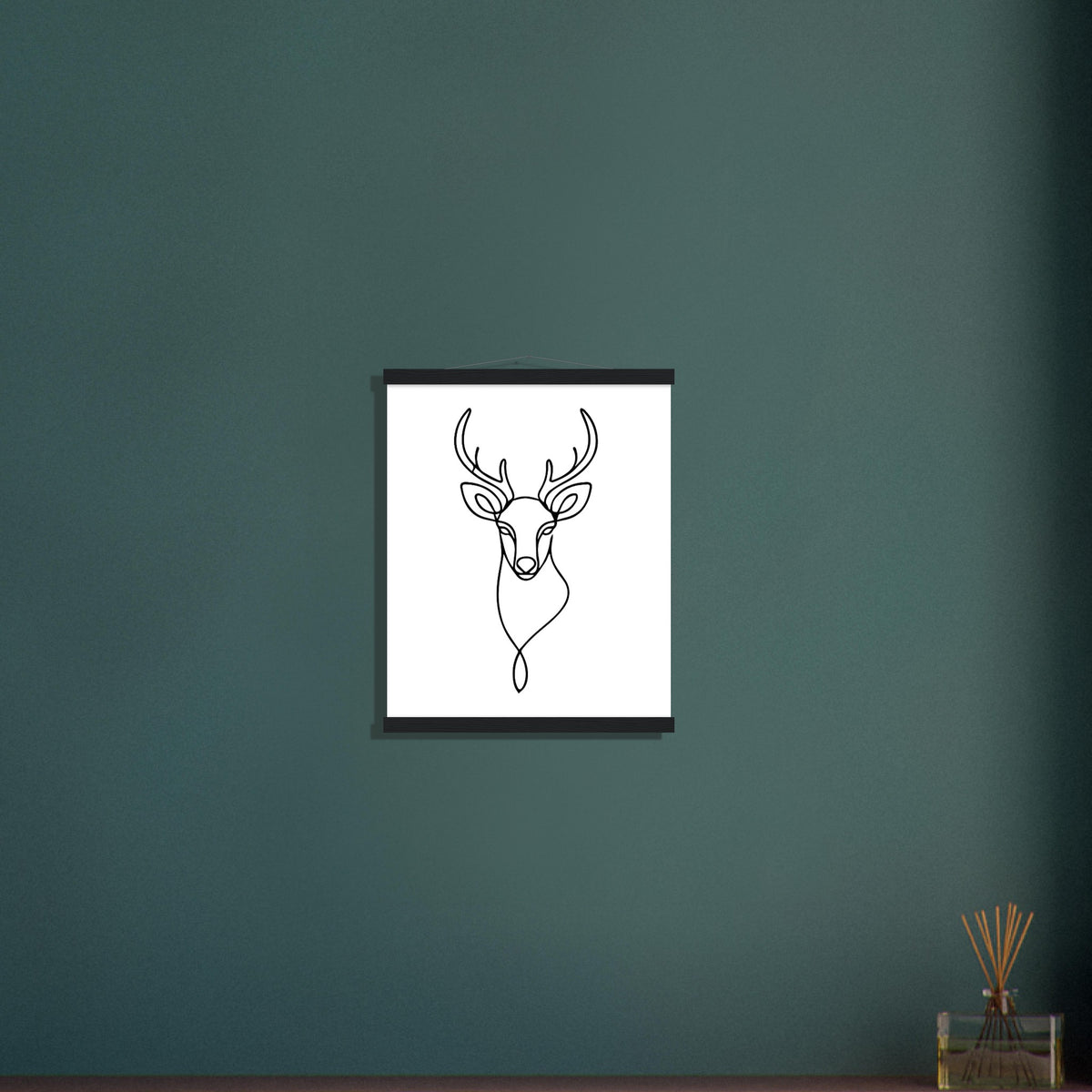 Graceful Lines - Deer Design for Contemporary Spaces - - Posters With Hanger