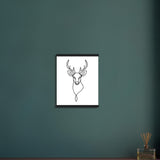 Graceful Lines - Deer Design for Contemporary Spaces - - Posters With Hanger