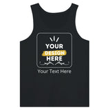 Ultimate Comfort - Premium Customizable Unisex Jersey Tank Top - Black - Print Material