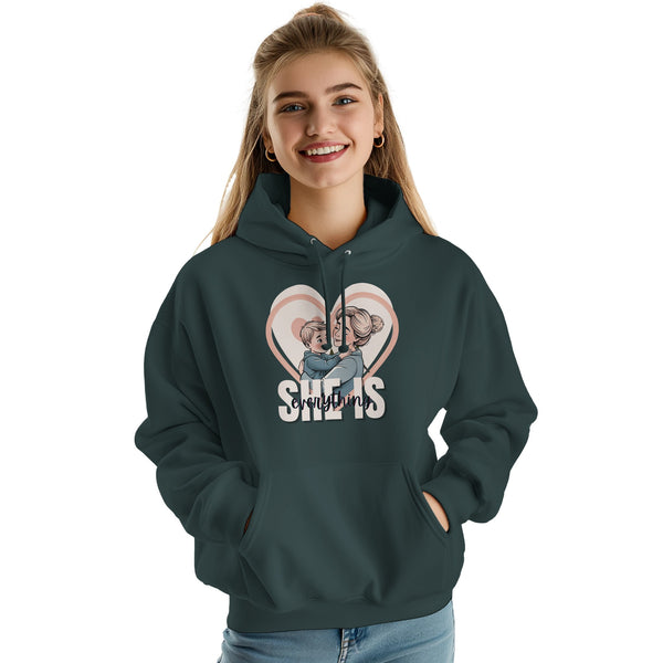 Boundless Love - She Is Everything Hoodie - Charcoal - Hoodies