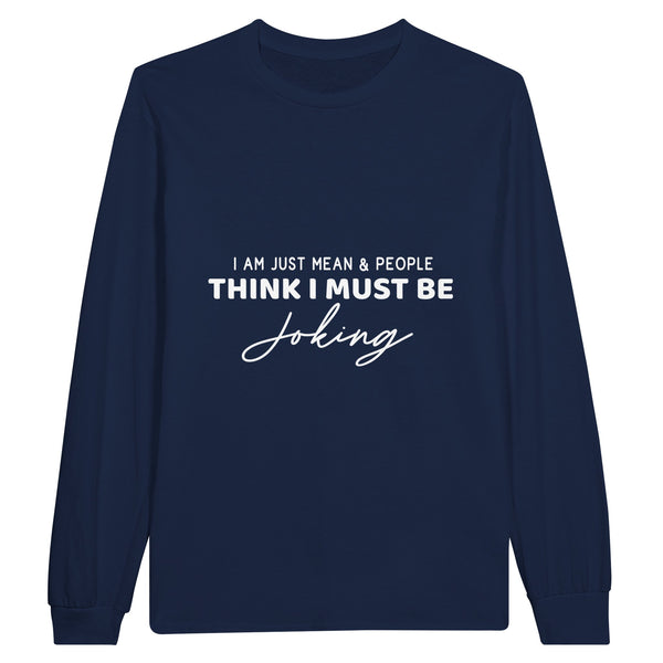 Seriously? Just Kidding Longsleeve - Navy - Sweatshirt