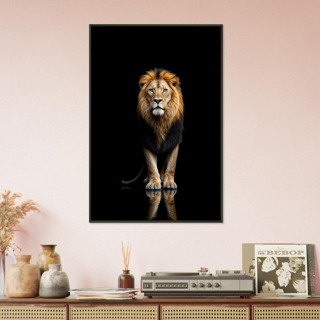 King of the Shadows - The Majestic Lion - 60x90 cm 24x36″ - Framed Posters