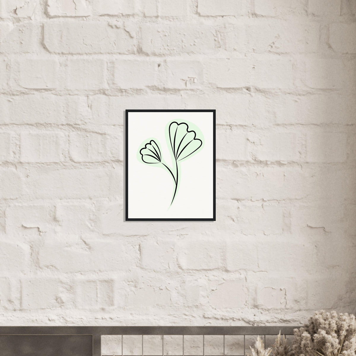 Elegant Floral Essence - Wooden Framed Art - - Wooden Framed Posters