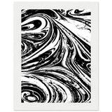 Black & White Swirl - Premium Matte Framed Poster - 15x20 cm 6x8″ White frame - Metal Framed Posters