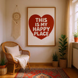 This Is My Happy Place – Framed Poster for Loved Ones - - Wooden Framed Posters