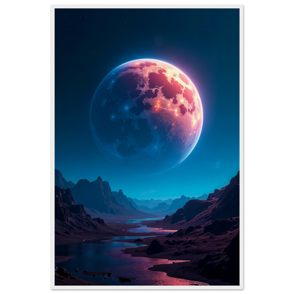 Celestial Silence – Gift + Memory Framed Print - - Wooden Framed Posters