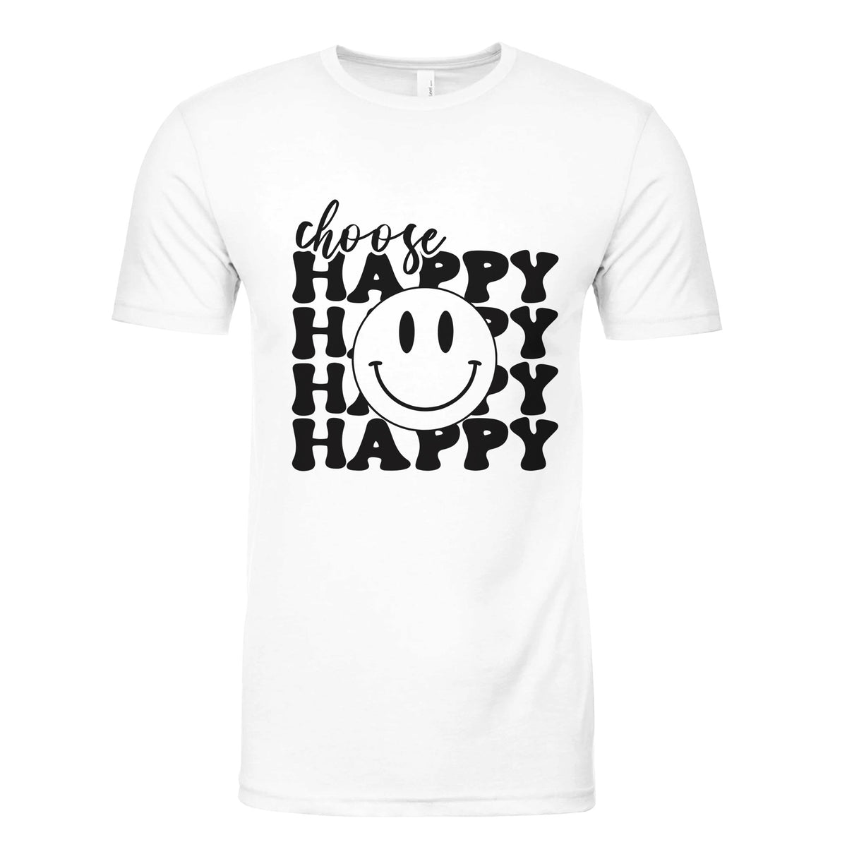 Select Happy - Dress in Positivity, Spread Joy - White - Print Material