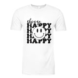 Select Happy - Dress in Positivity, Spread Joy - White - Print Material