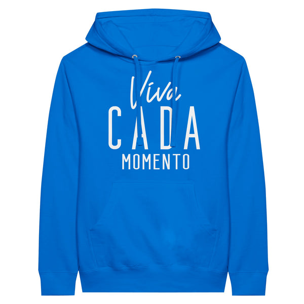 Viva Cada Momento - Embrace Every Moment with our Premium Hoodie - Royal - Print Material