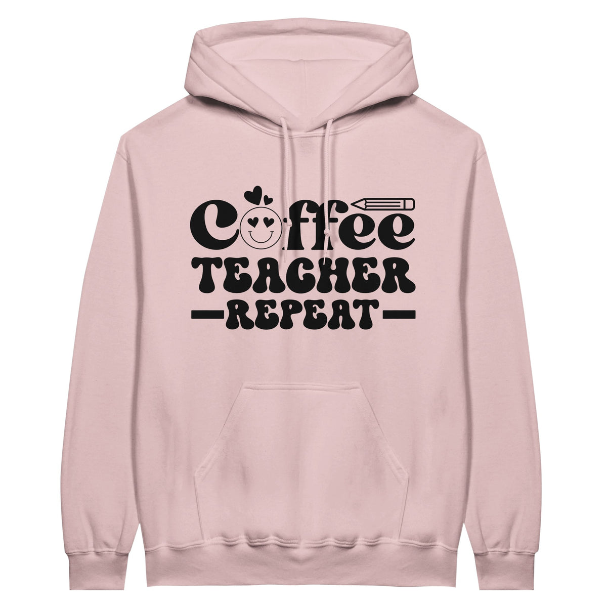 Teaching on a Coffee High - Classic Unisex Pullover Hoodie - Light Pink - Print Material