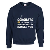 Handle With Care - Congrats Crewneck - Navy - Sweatshirts