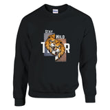 Wild Spirit - Fierce Lion Design - Black - Crewneck Sweatshirts