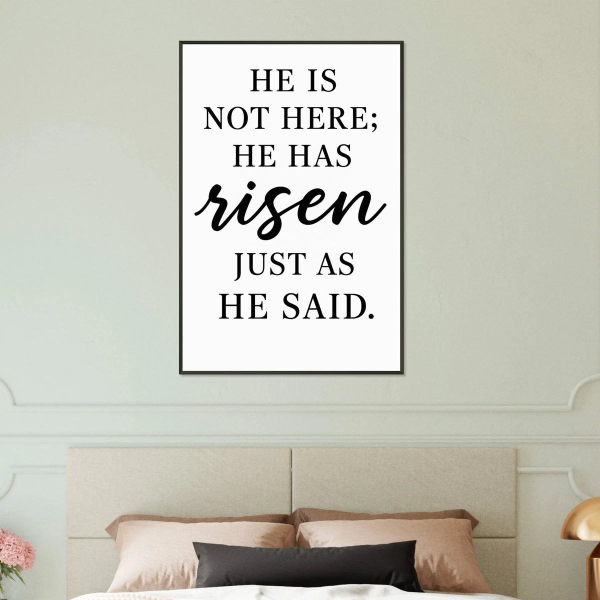 He Is Risen Metal Framed Poster – Perfect Christian Gift - Default Title - Metal Framed Posters
