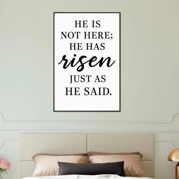 He Is Risen Metal Framed Poster – Perfect Christian Gift - Default Title - Metal Framed Posters