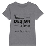 Soft and Stylish Kids Customizable Crewneck Tee - Heather Gray - Kids' T-Shirts