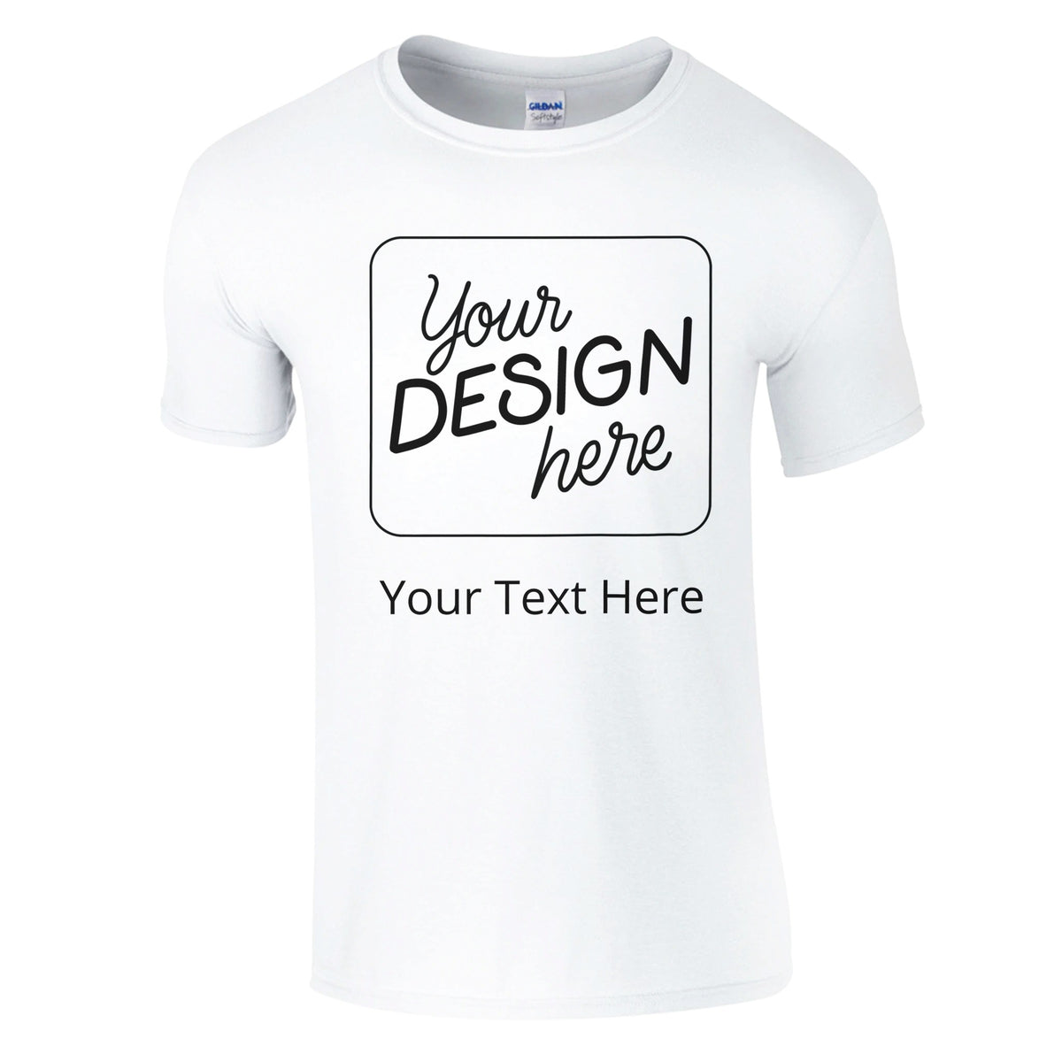 Premium Quality Customizable Unisex Cotton Tee - White - Print Material