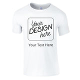 Premium Quality Customizable Unisex Cotton Tee - White - Print Material