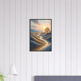 Golden Path to Tranquility - Framed Memory Art - 40x60 cm 16x24″ - Metal Framed Posters