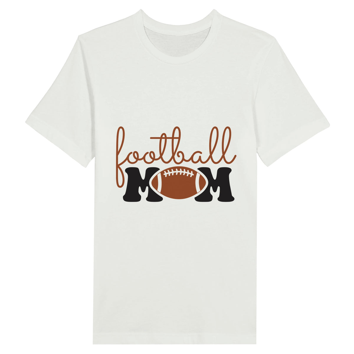 Celebrate Mom's Team Spirit – Football MOM Tee - White - Crewneck T.shirts