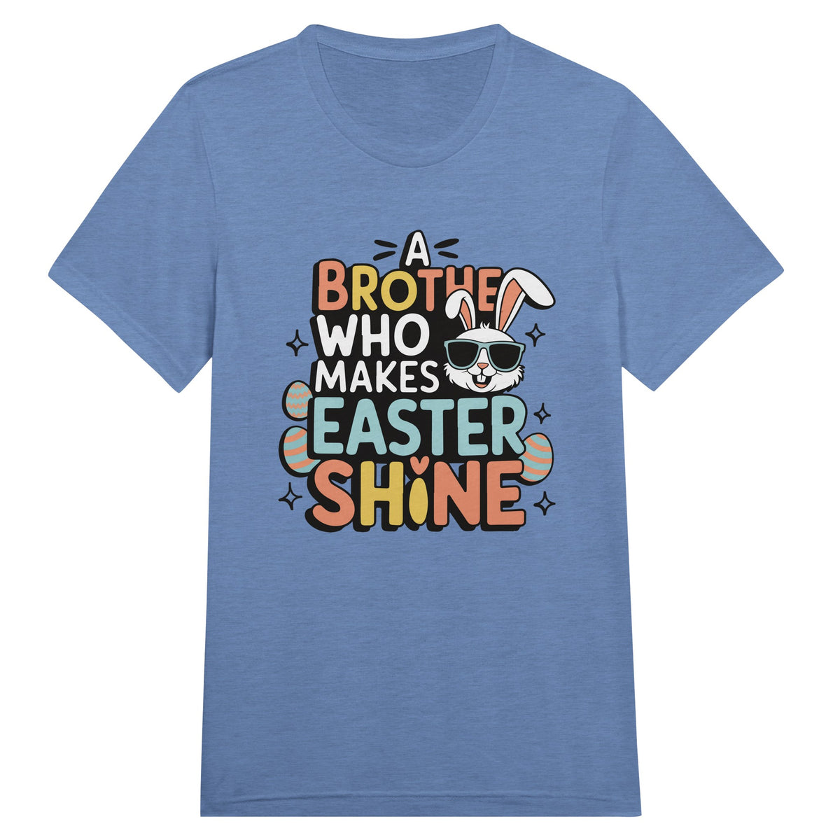 Easter Glow with the Best Brother Ever! - Blue Triblend - T-Shirt
