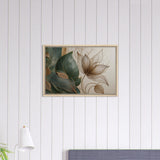 Golden Veins - Framed Botanical Canvas Masterpiece - - Framed Canvas