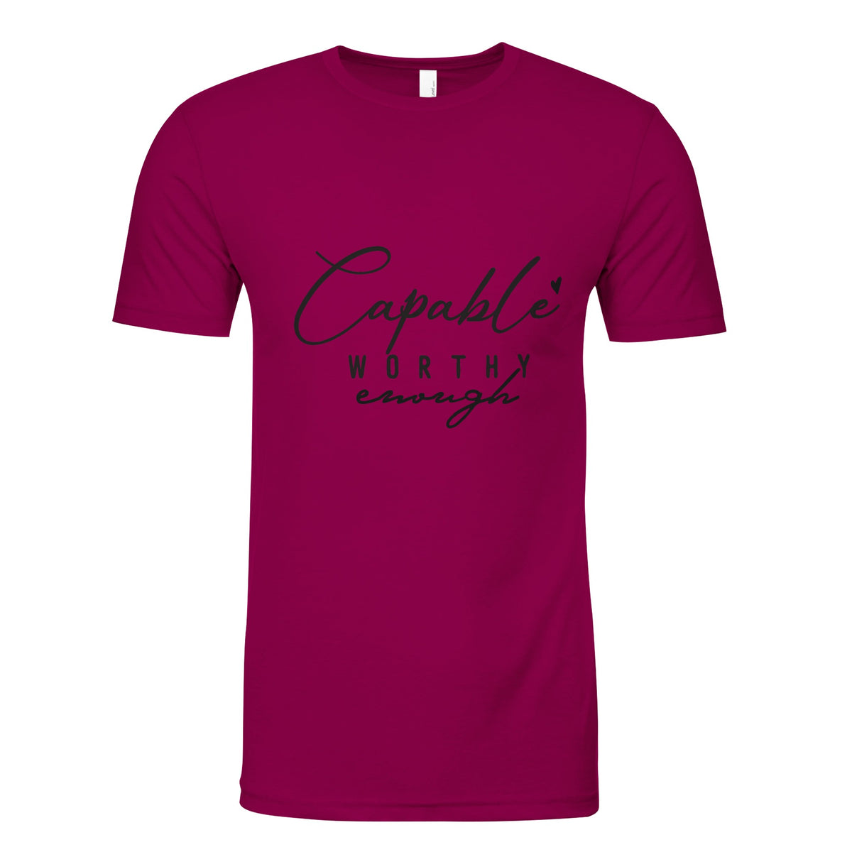 Affirmation Attire - Capable, Worthy Enough Apparel - Cardinal - T-shirts