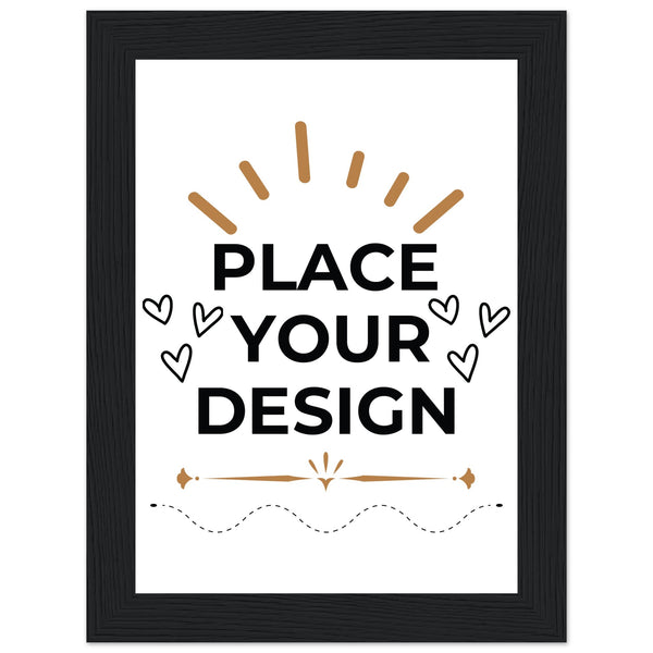 Vivid Decor - Semi-Glossy Customizable Posters with Sturdy Wooden Frames - 13x18 cm 5x7″ Black frame - Wooden Framed Posters