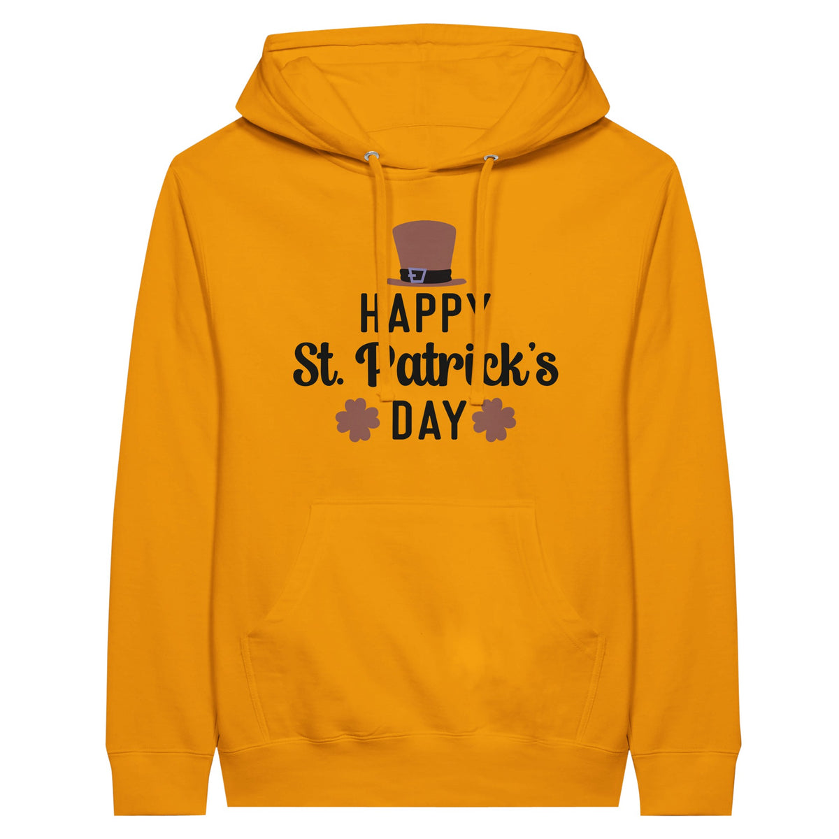 Celebrate in Style - Happy St. Patrick's Day - Premium Unisex Hoodie - Gold M - Unisex Hoodies