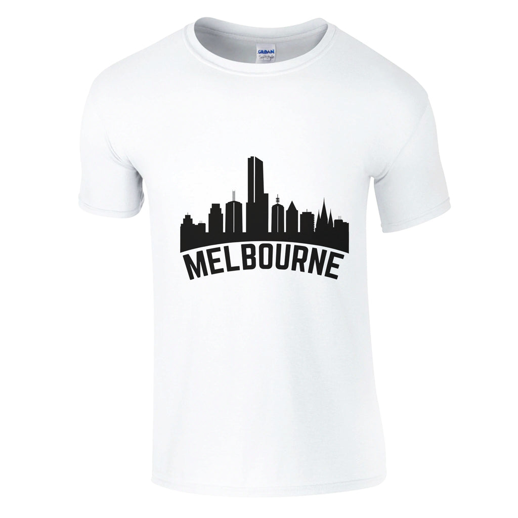 Melbourne in Black and White - White - T-Shirts