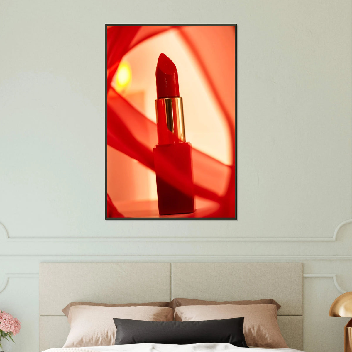 Bold Red Lipstick Poster Gift for Her - Default Title - Metal Framed Posters