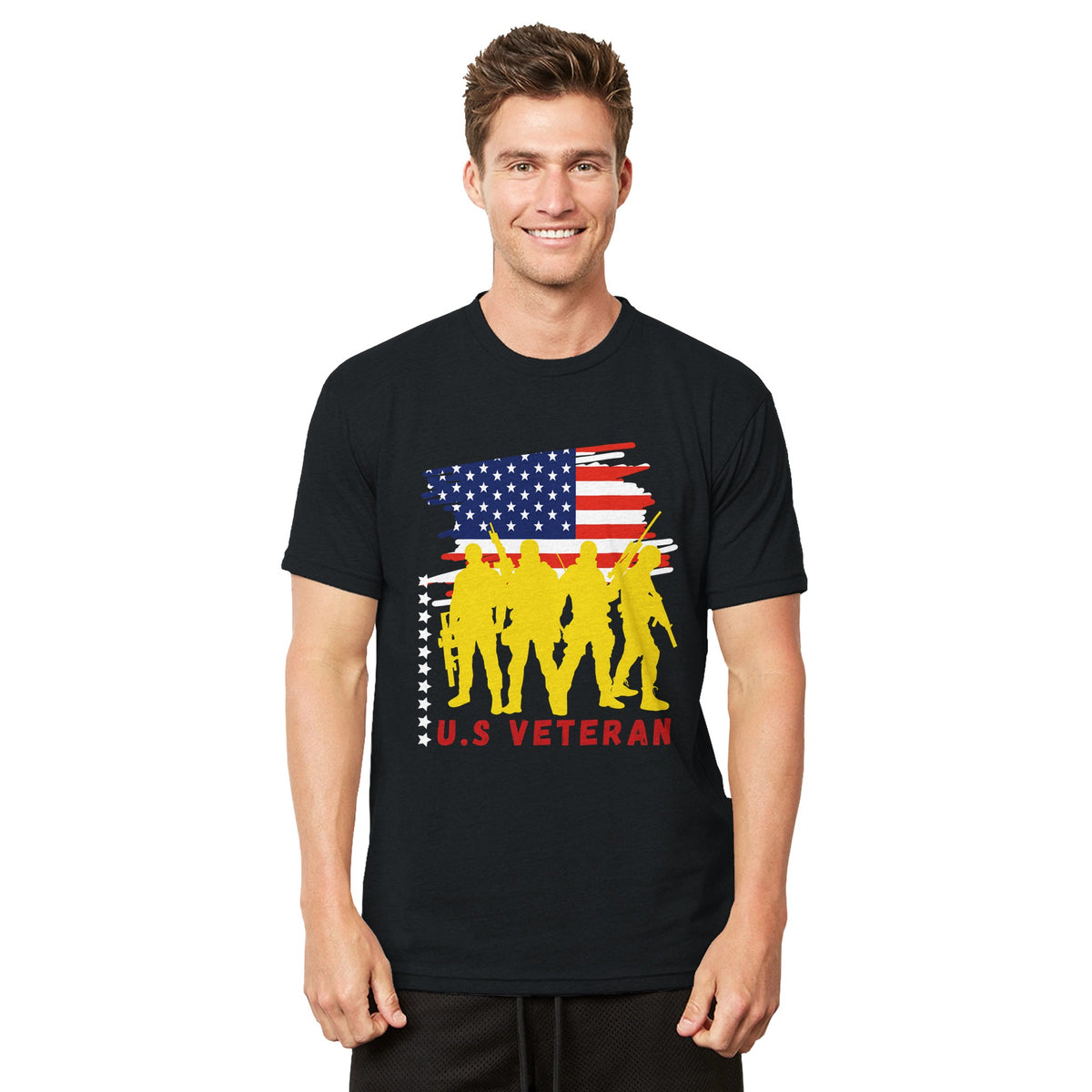 Stars, Stripes & Sacrifice - Veteran Edition - Black - T-shirts